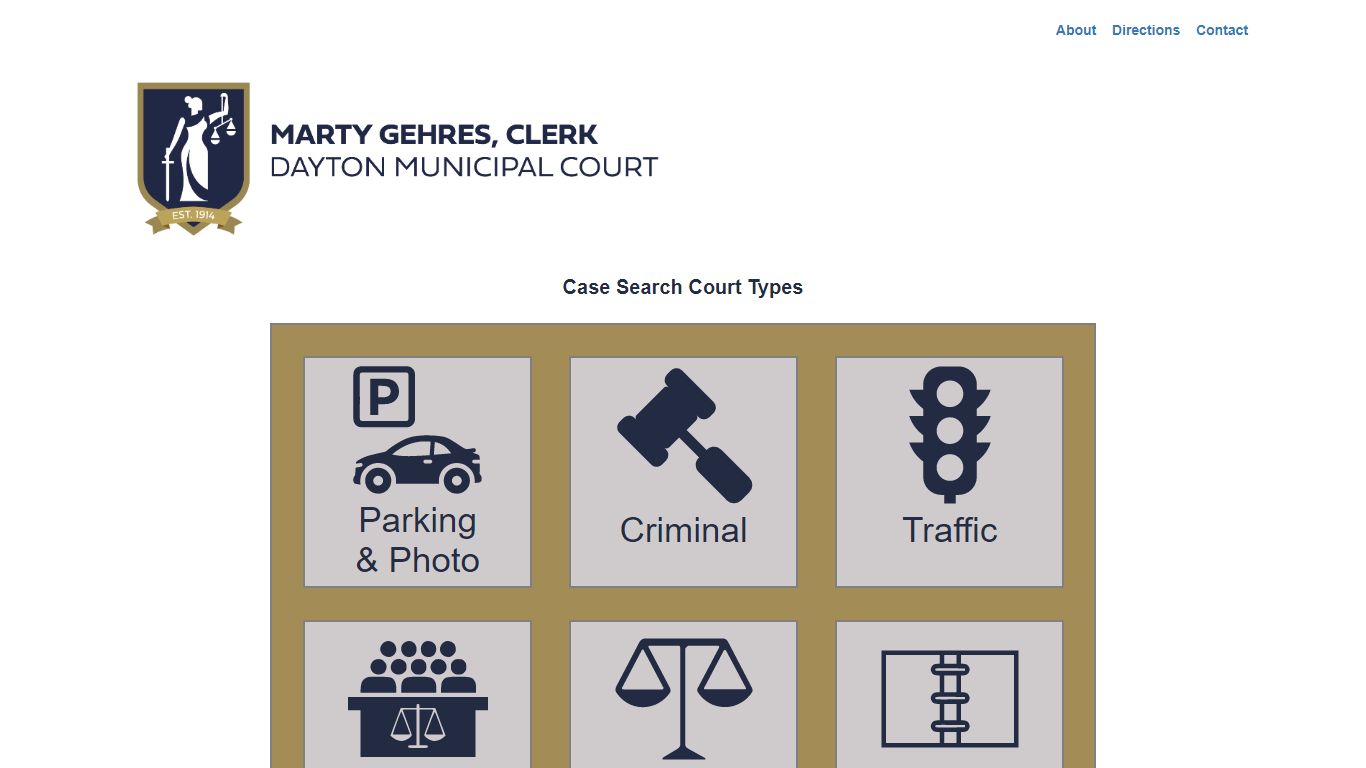 Court Search Types - Dayton Municipal Court