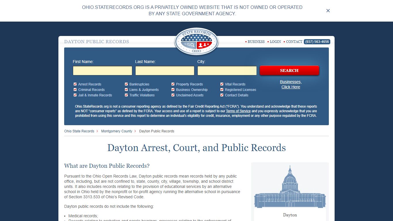 Dayton Arrest and Public Records | Ohio.StateRecords.org