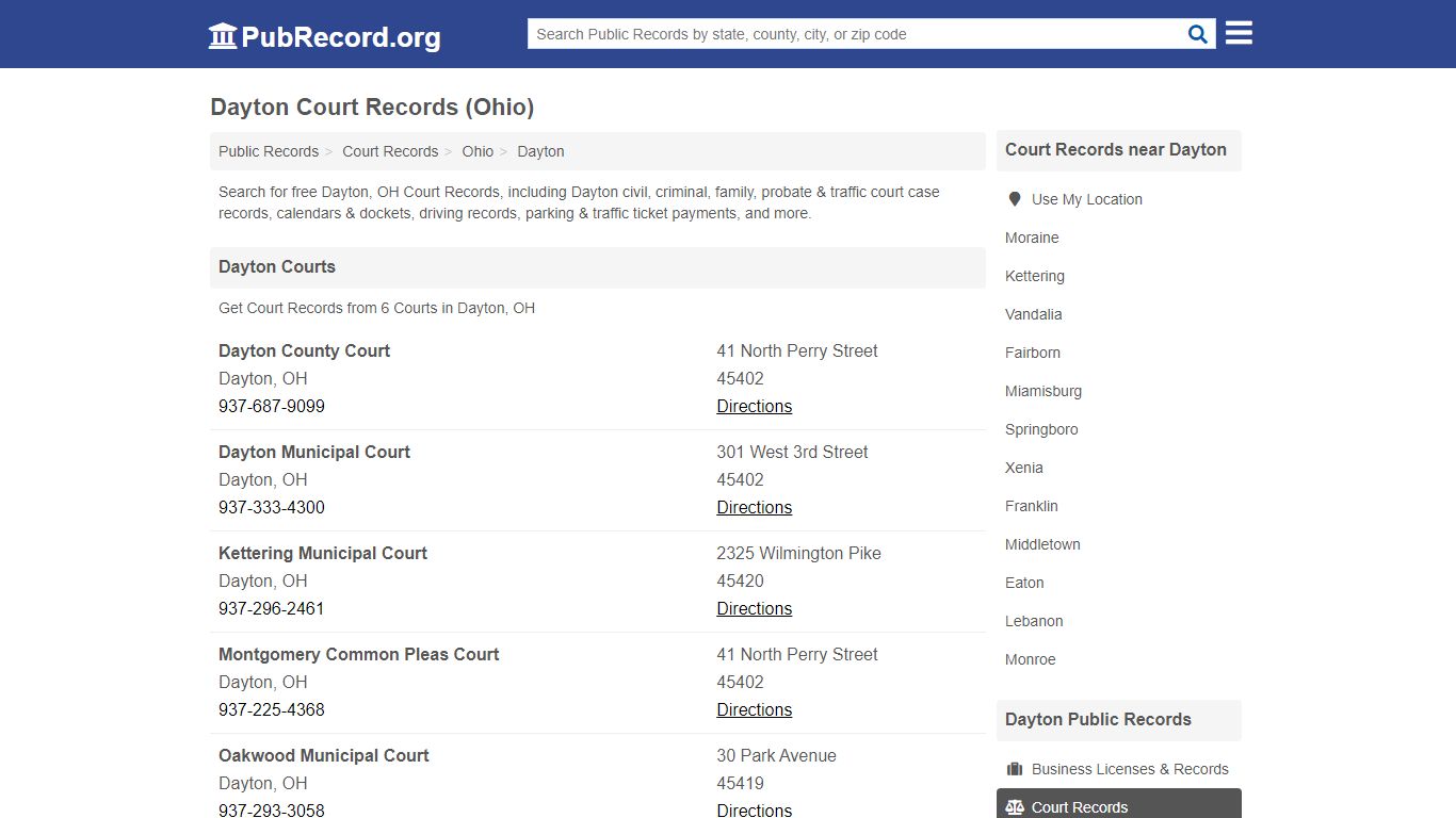 Free Dayton Court Records (Ohio Court Records) - Public Record